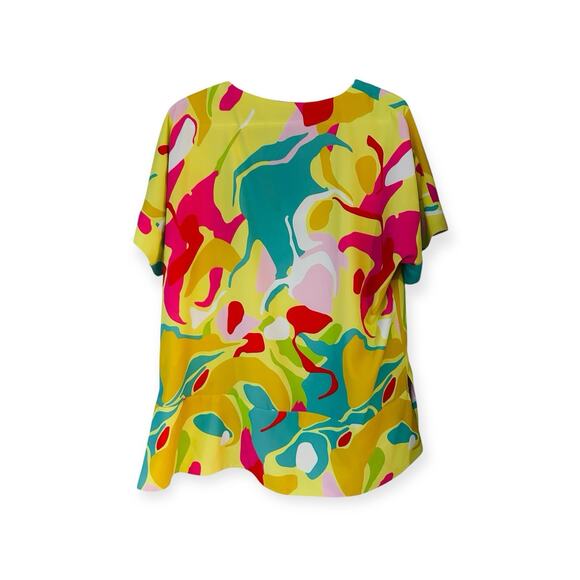 Crosby By Mollie Burch Women’s Tunic Taffy Pattern V-Neck Size Small $175 - Picture 6 of 10